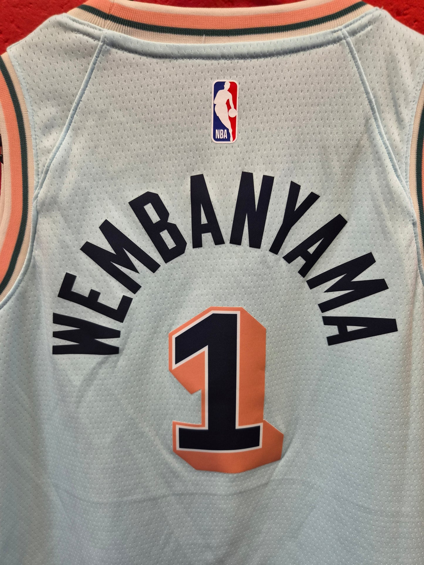 Youth Nike San Antonio Spurs NBA City Edition Jersey, #1 Wembanyama, Size YL