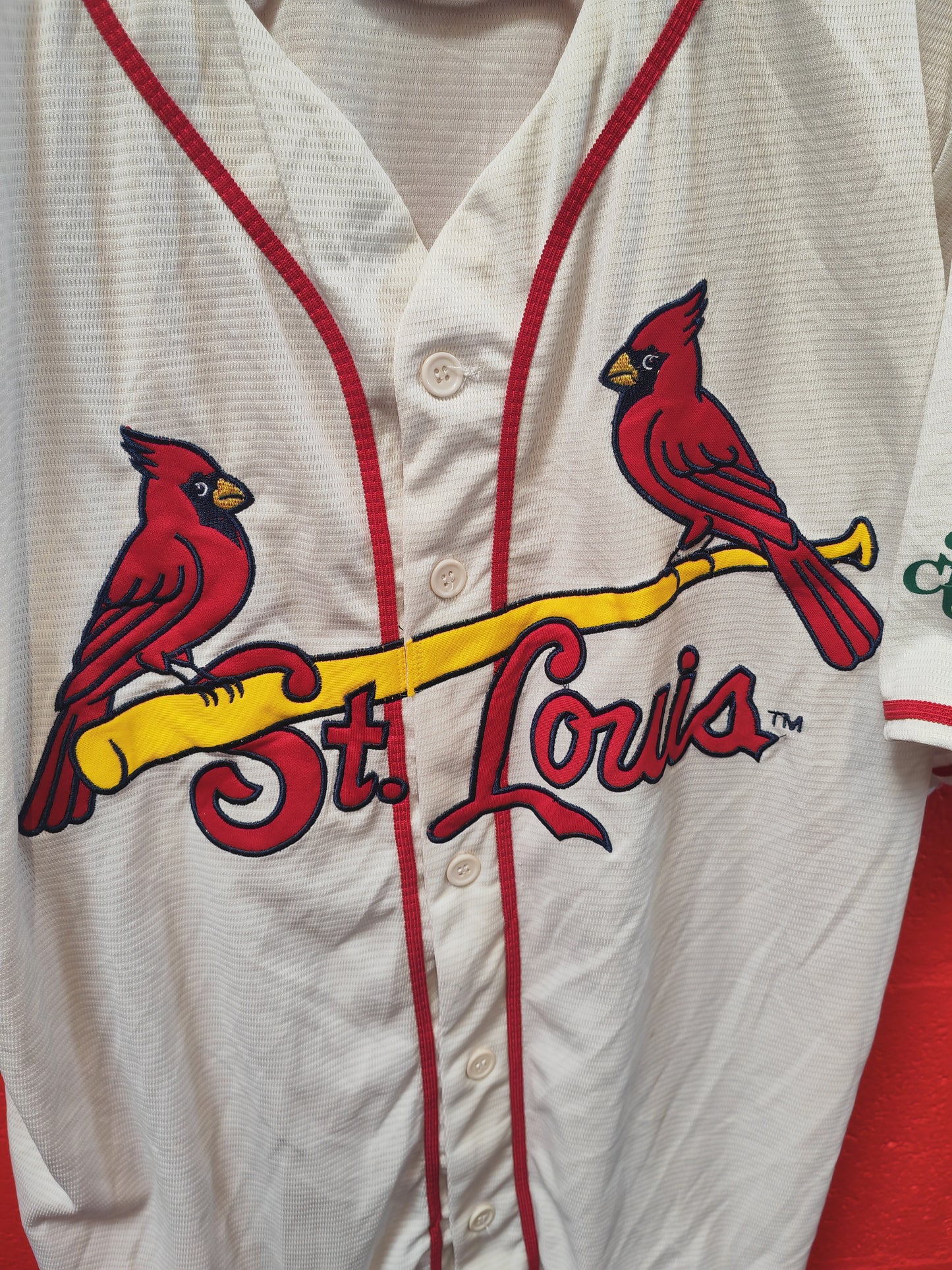 St Louis Cardinals Branded MLB Jersey, Off White/Cream, Size XL