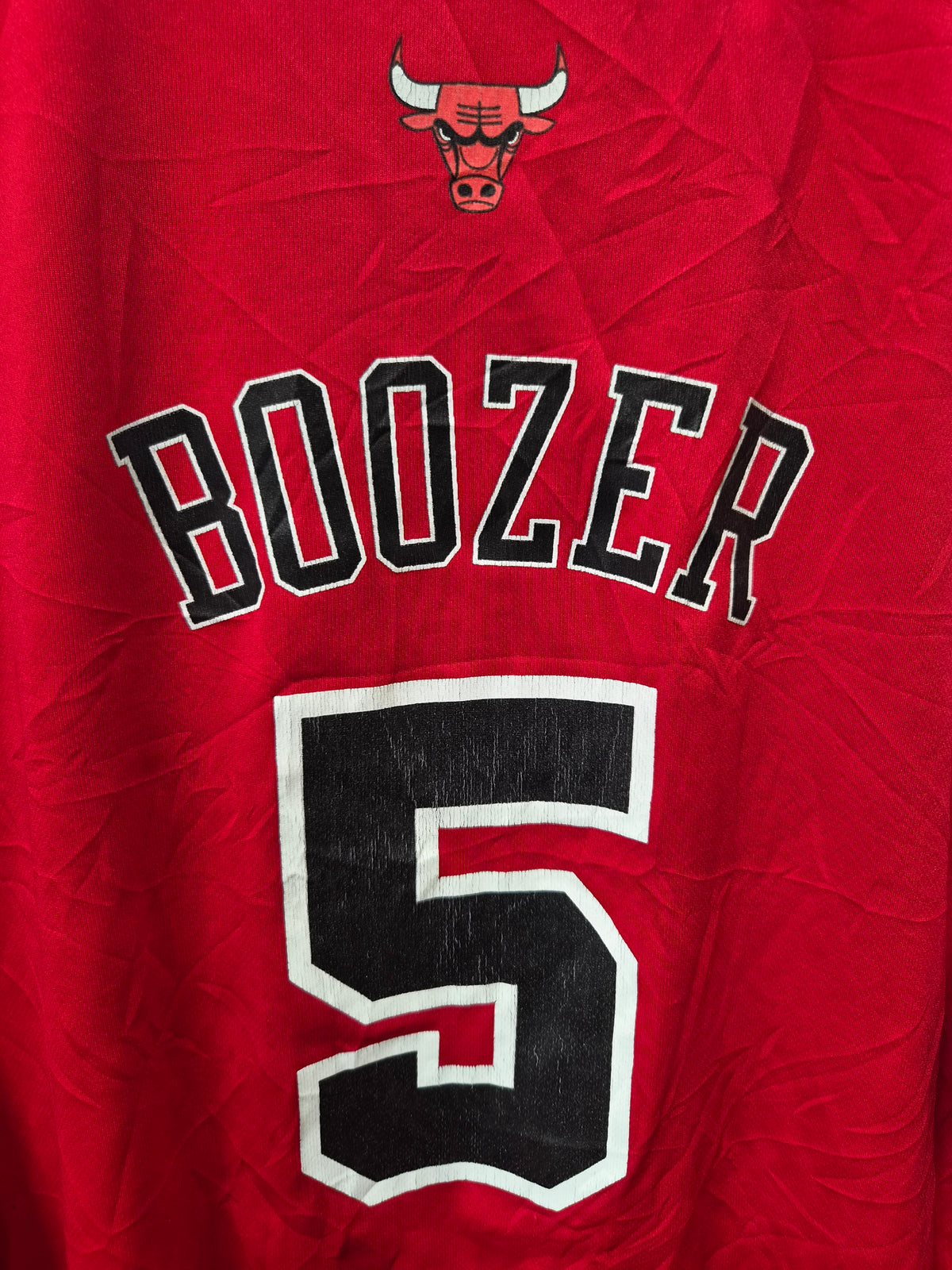 Adidas Chicago Bulls NBA Jersey. #5 Boozer, Red, Size Large