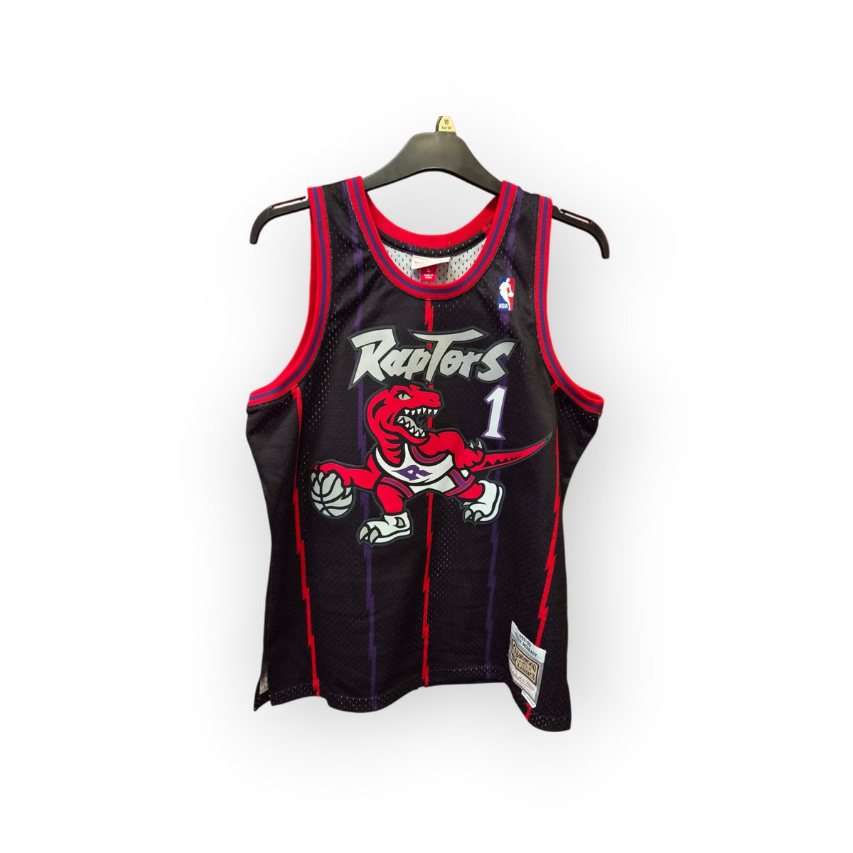Mitchell & Ness Toronto Raptors 1998-99 NBA Jersey, #1 McGrady, Black, Size Large