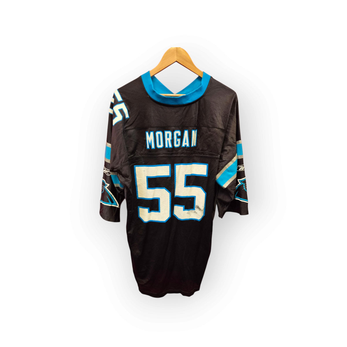 Reebok Carolina Panthers NFL Jersey, #55 Morgan, Black, Size XXL