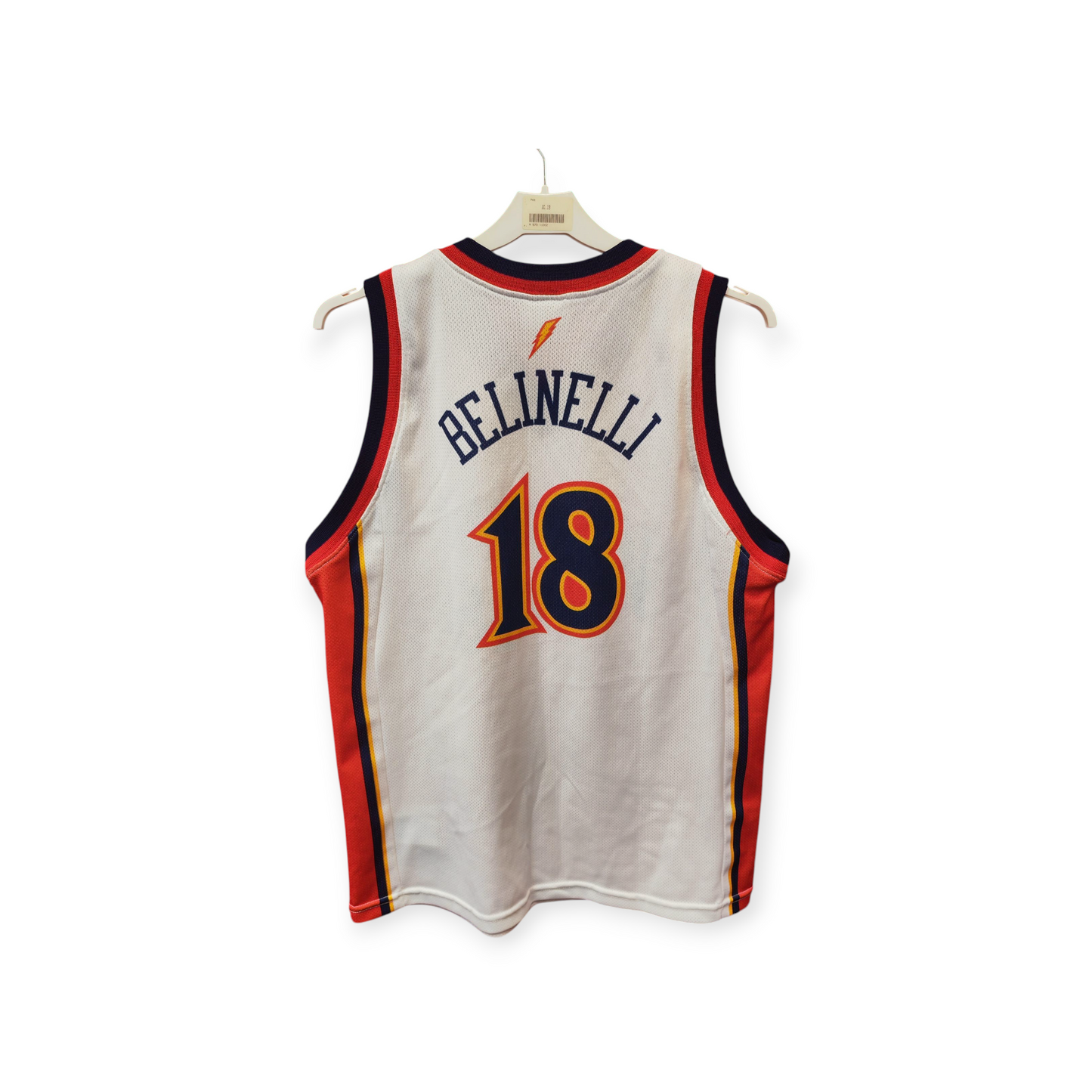 Youth Champion Golden State Warriors NBA Jersey, #18 Belinelli, White, Size YXL
