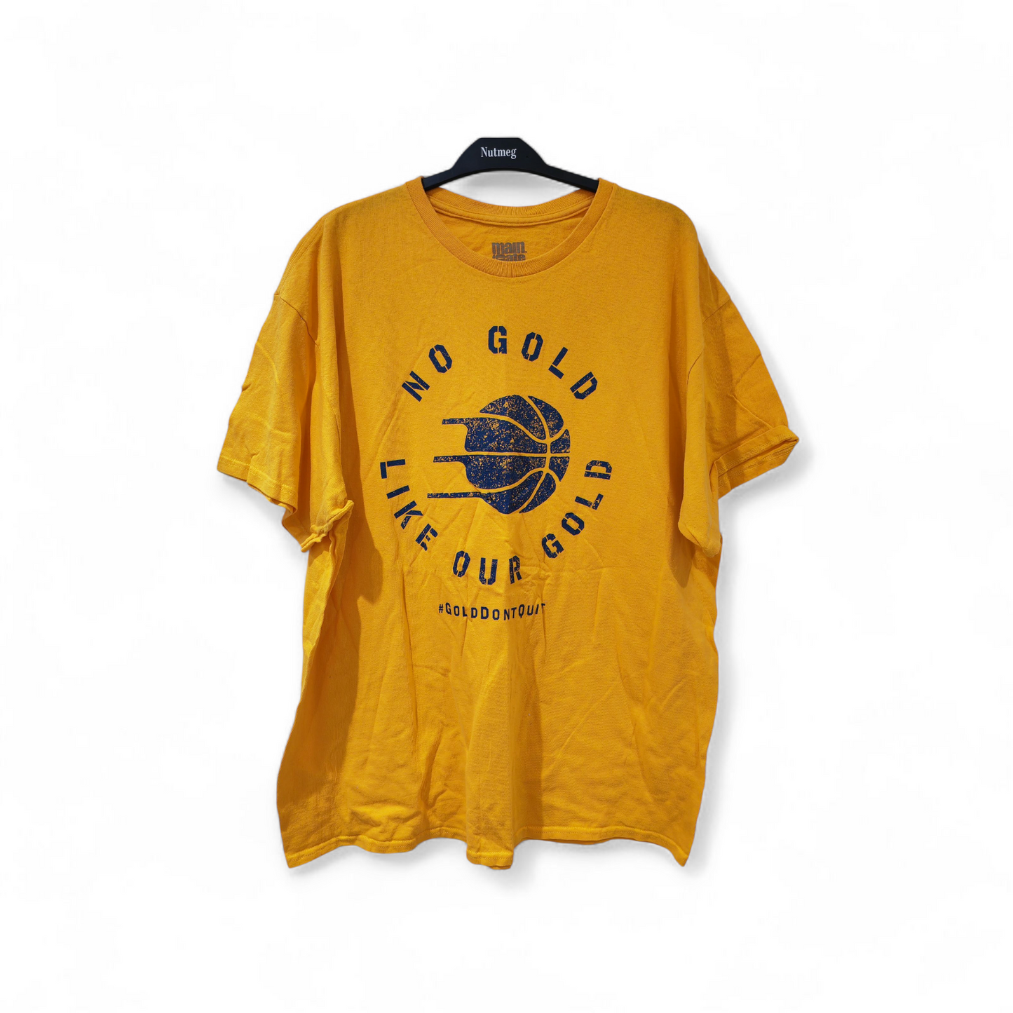 Main Gate Indiana Pacers NBA Playoffs T Shirt, Yellow, Size XL