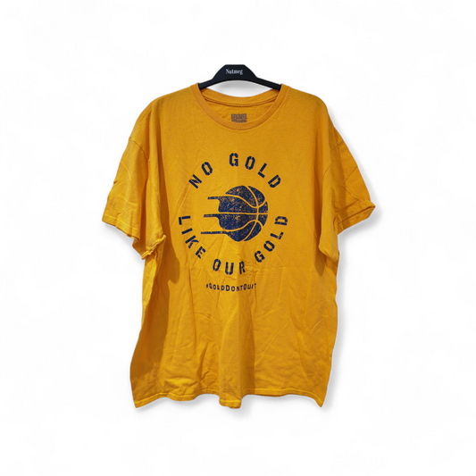 Main Gate Indiana Pacers NBA Playoffs T Shirt, Yellow, Size XL