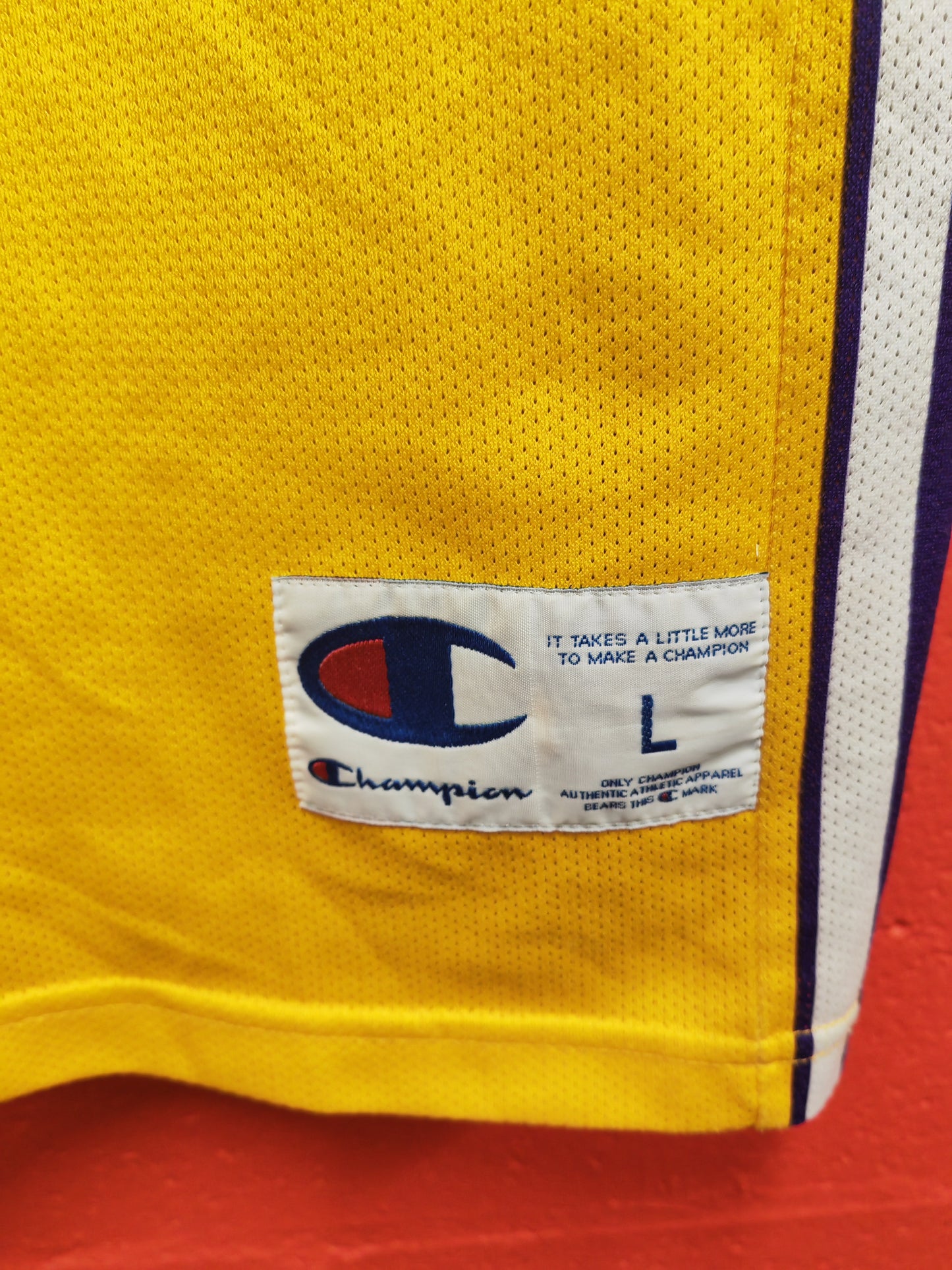 Champion Los Angeles Lakers NBA Jersey, #8 Bryant, Yellow, Size Large