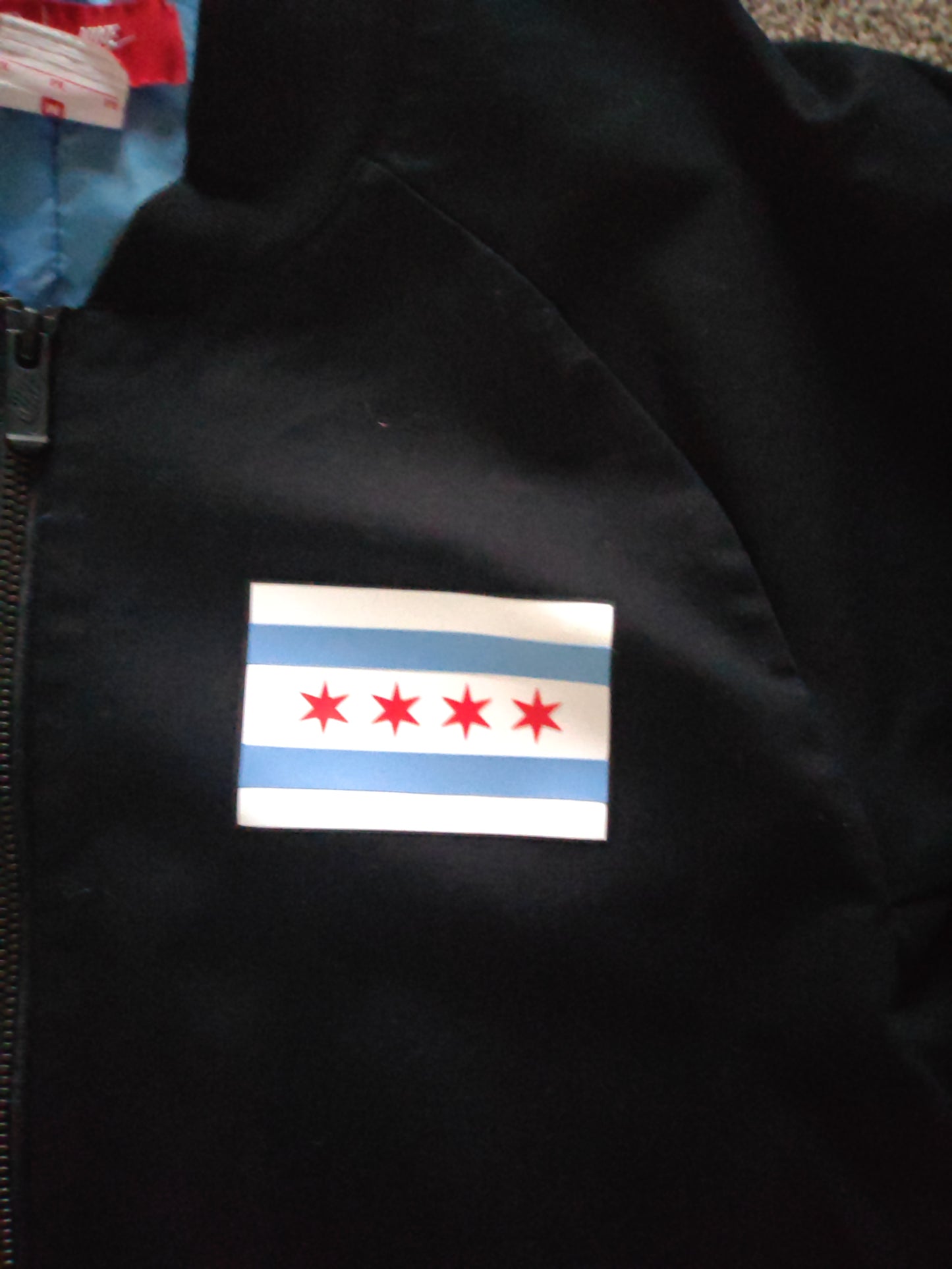 Nike Chicago Bulls City Edition Full Zip Jacket, Black, Size Medium
