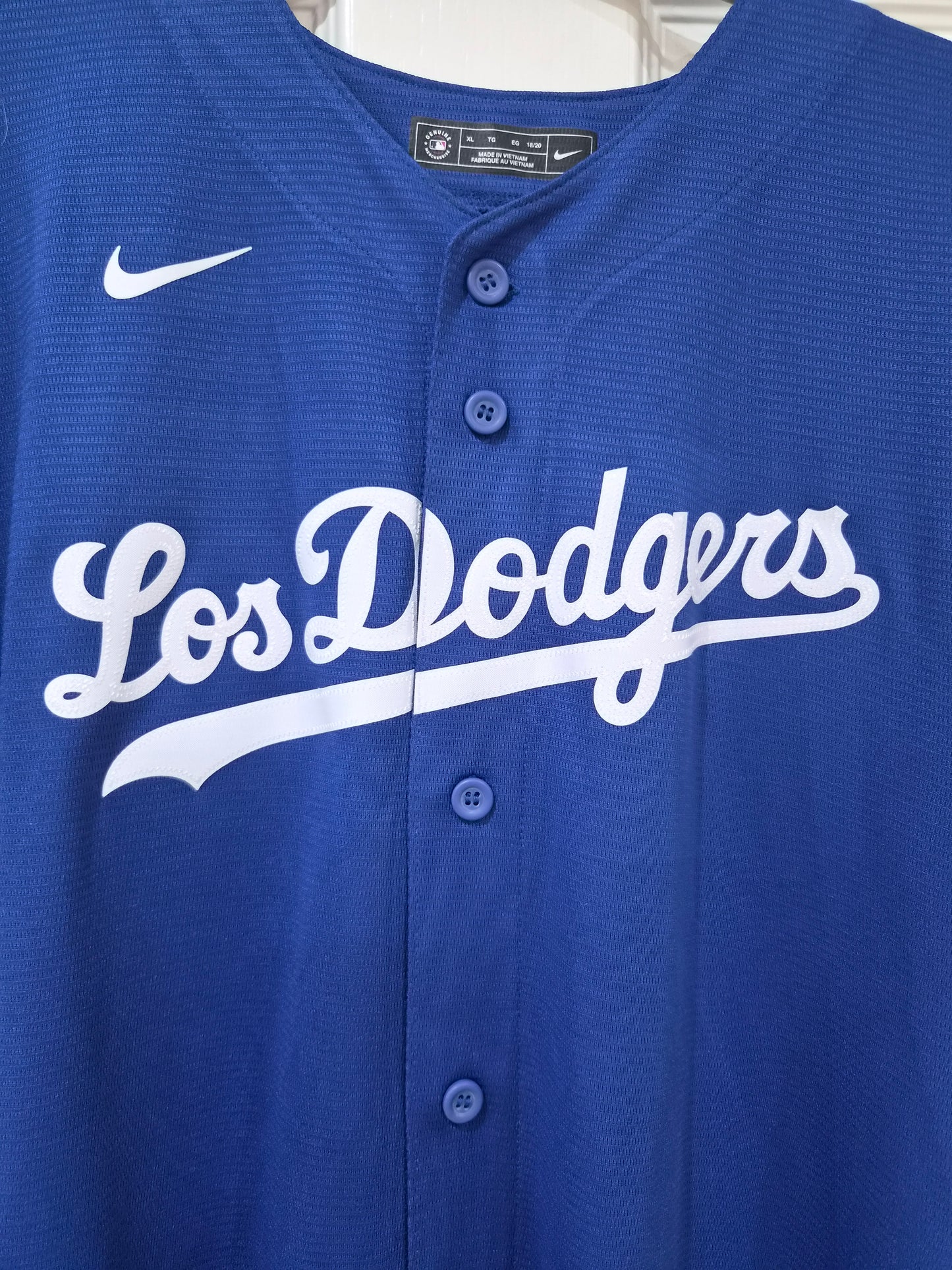 Youth Nike Los Angeles Dodgers MLB City Connect Jersey, Blue, Size YXL