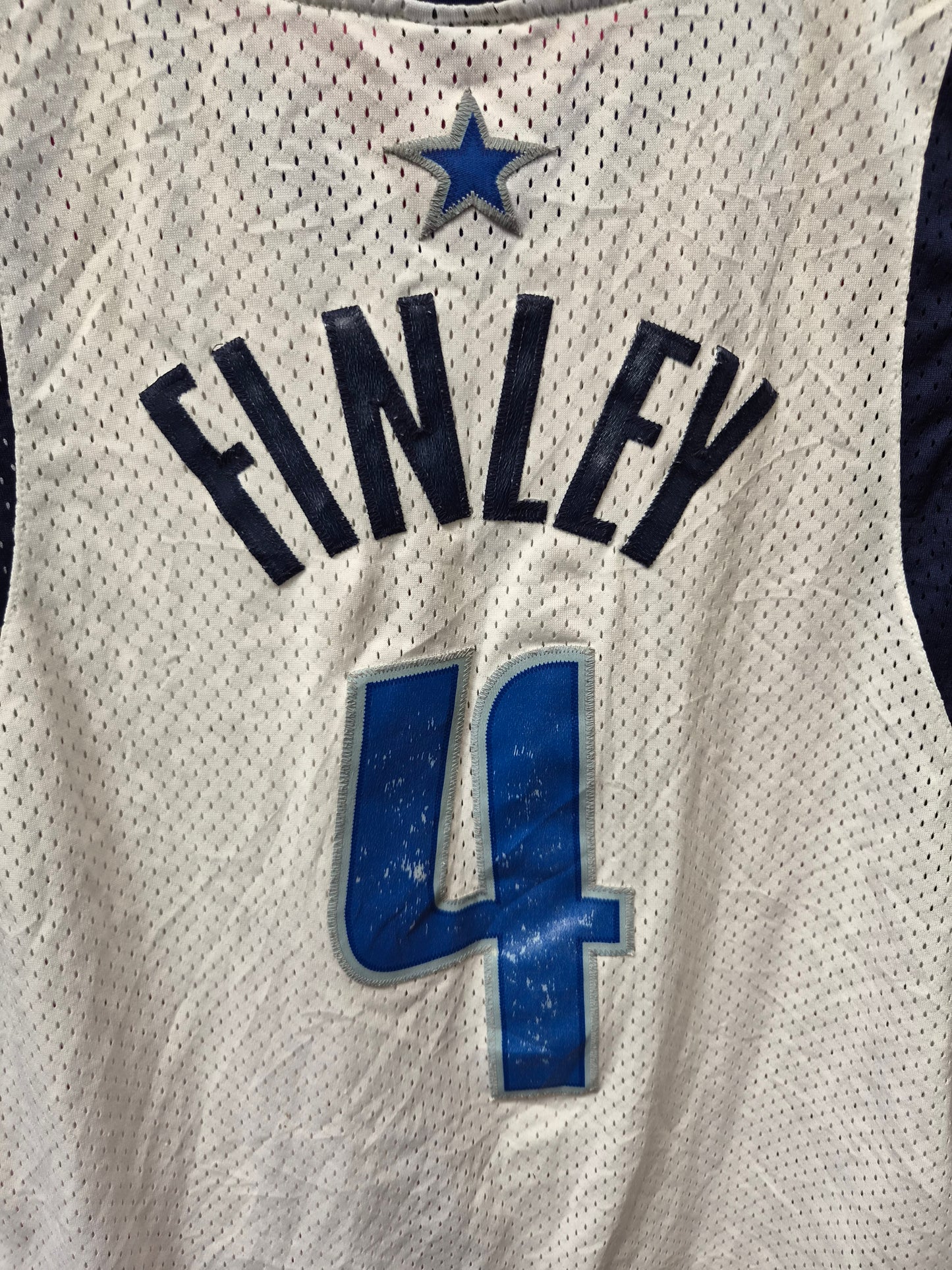 Nike Dallas Mavericks NBA Jersey, #4 Finley, White, Size XXL +2 Length