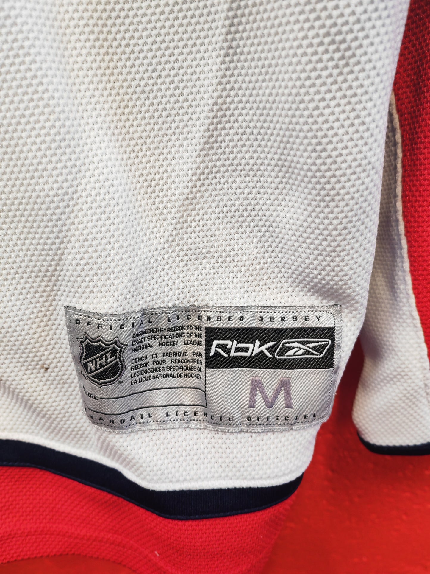 Reebok Washington Capitals NHL Hockey Jersey, White, Size Medium