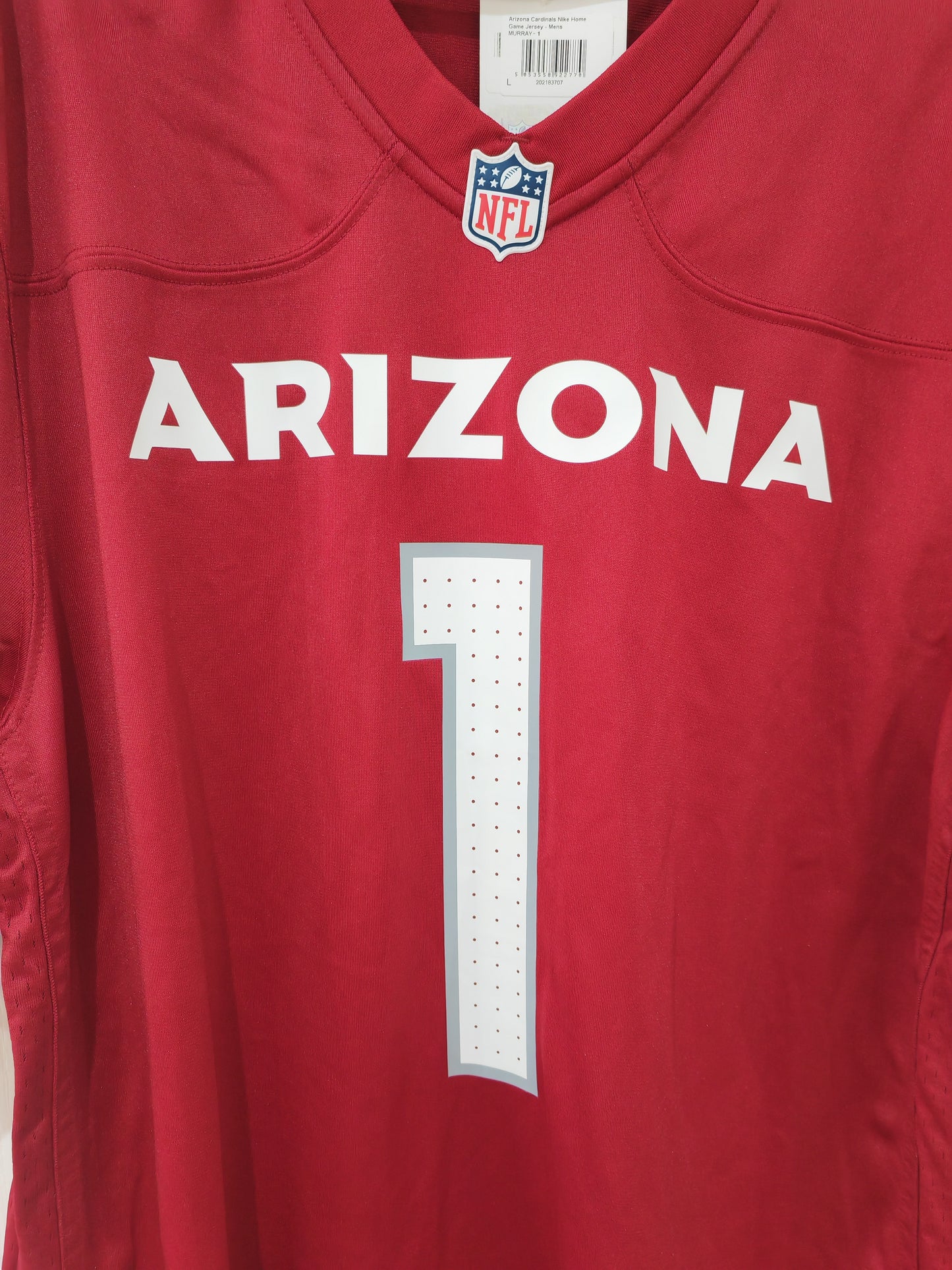 Nike Arizona Cardinals NFL Jersey, #1 Murray, Red, Size Large