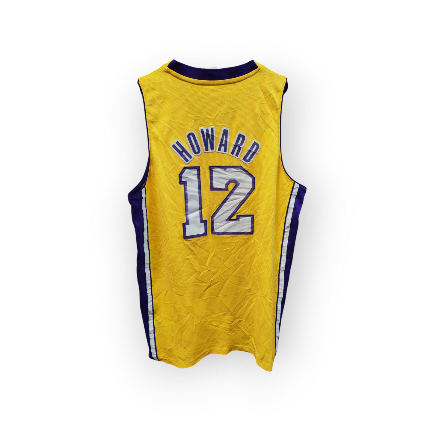 Adidas Los Angeles Lakers NBA Jersey, #12 Howard, Yellow, Size Medium+2 Length