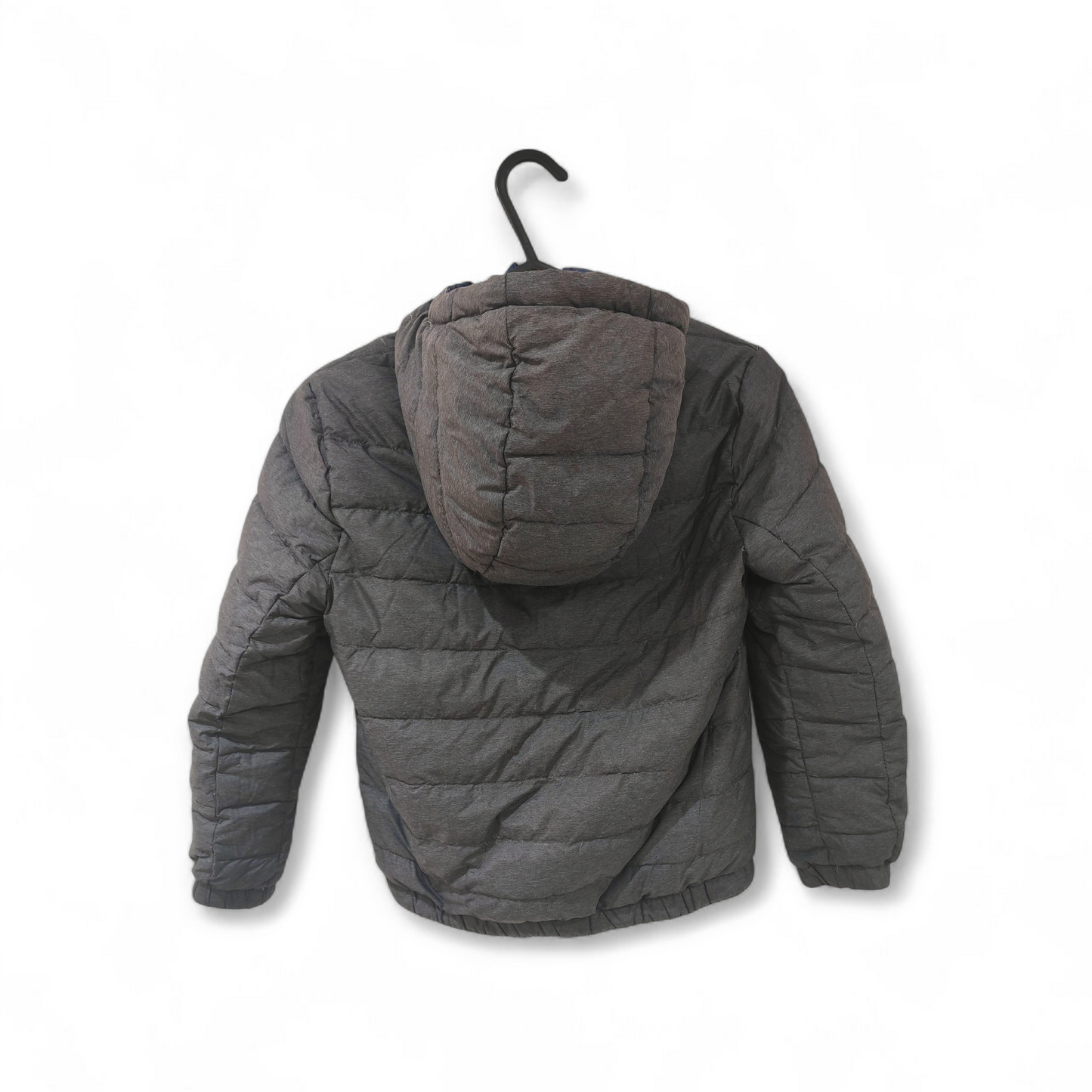 Youth Polo By Ralph Lauren Reversible Full Zip Hooded Coat, Navy Blue/Grey, Youth Small