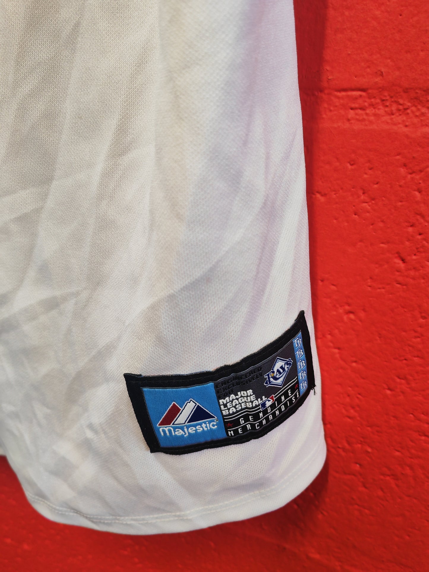 Women's Majestic Tampa Bay Rays MLB Baseball Jersey, #14 Price, White, Size Large