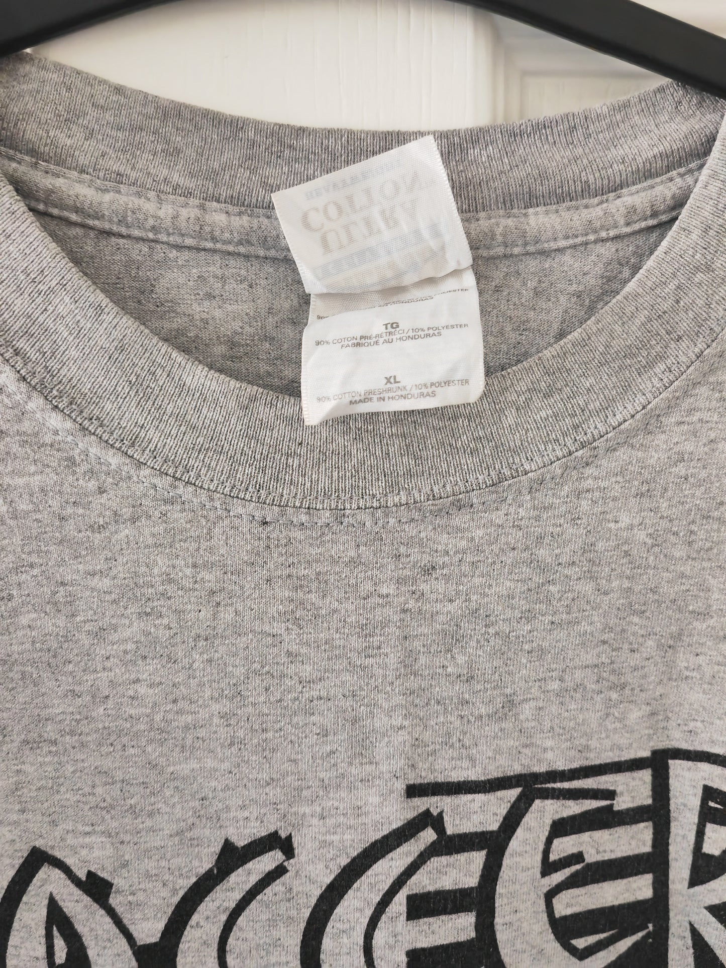 Gildan Fox West Soccer Short Sleeve T Shirt, Grey, Size XL