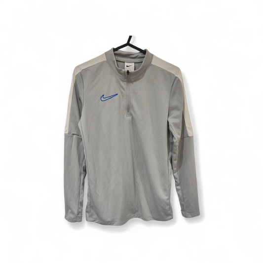 Youth Nike 1/4 Zip Long Sleeve Sports Training Top, Grey, Size Youth Medium