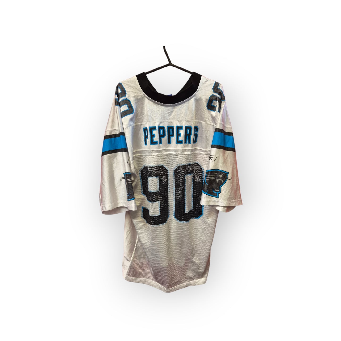 Reebok Carolina Panthers NFL Jersey, #90 Peppers, White, Size Large