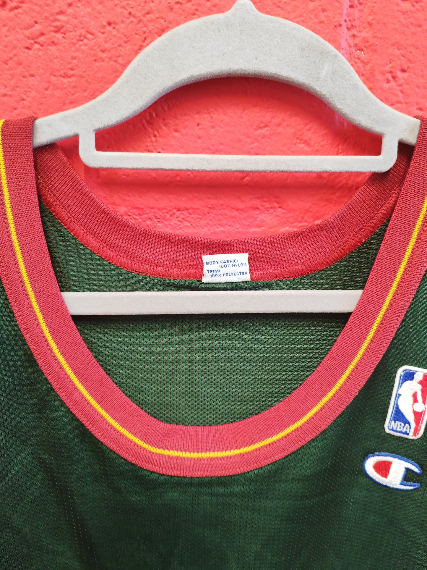 Champion Seattle Supersonics NBA Jersey, #40 Kemp, Green, Size 44 M/L