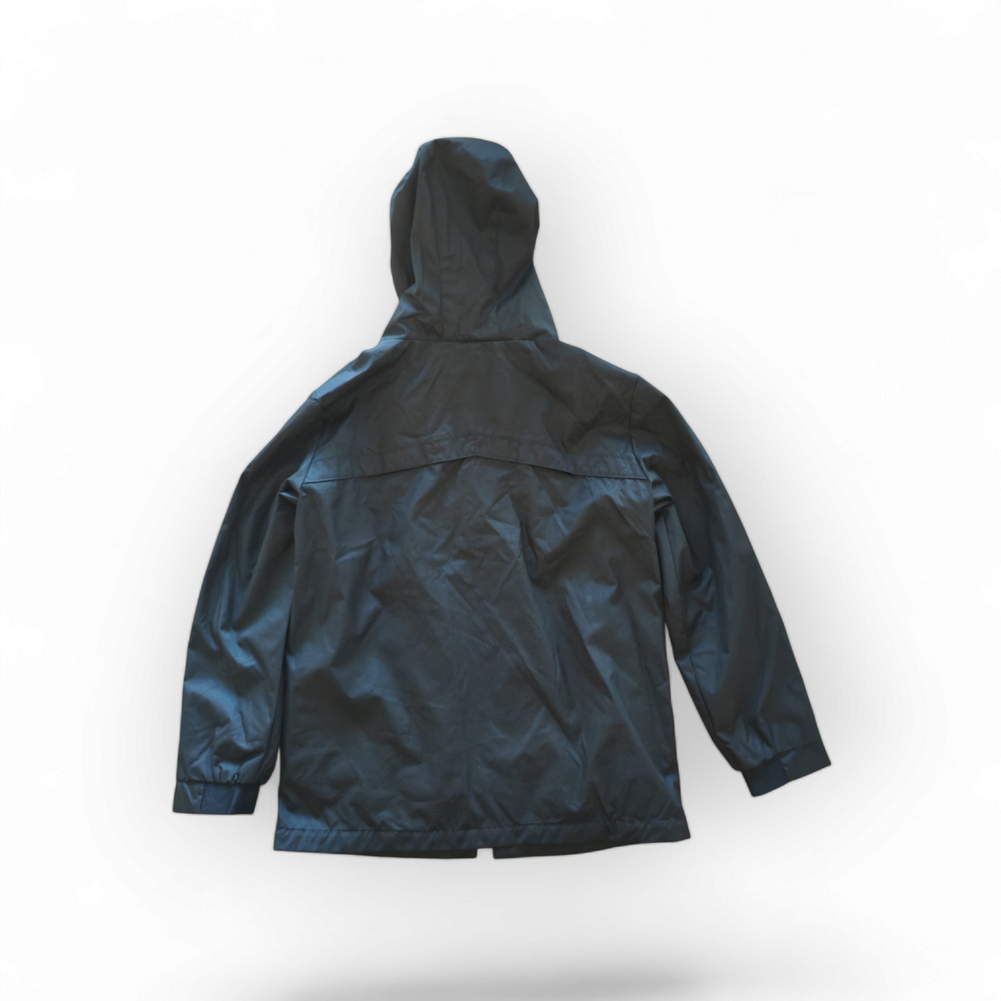 Youth Kipsta Full Zip Hooded Rain Coat, Black, Size 5-6 Years