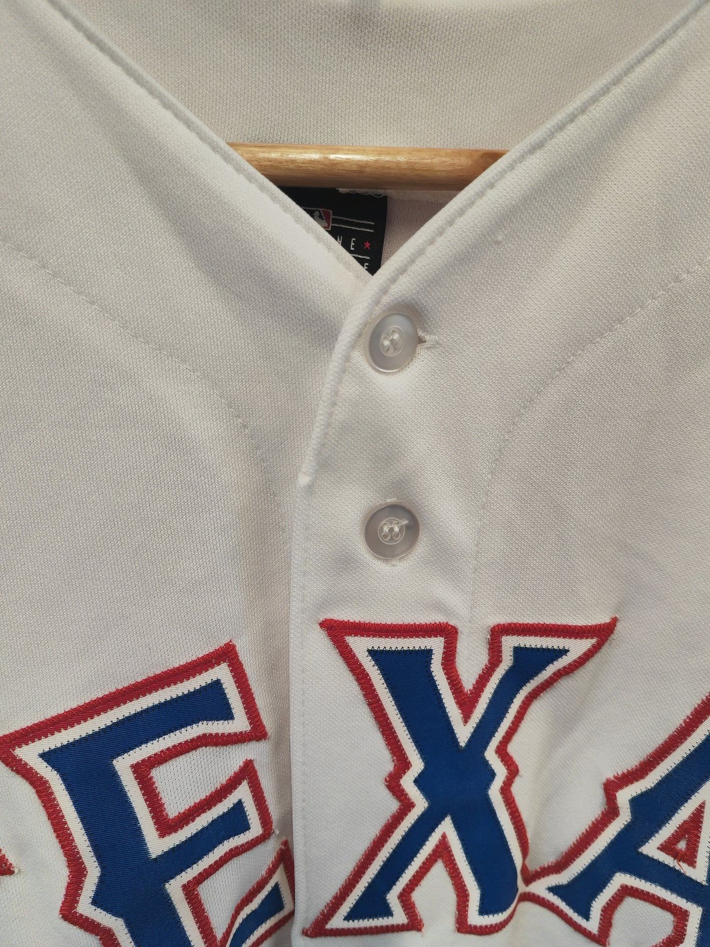 Majestic Texas Rangers MLB Baseball Jersey, White, Size XL