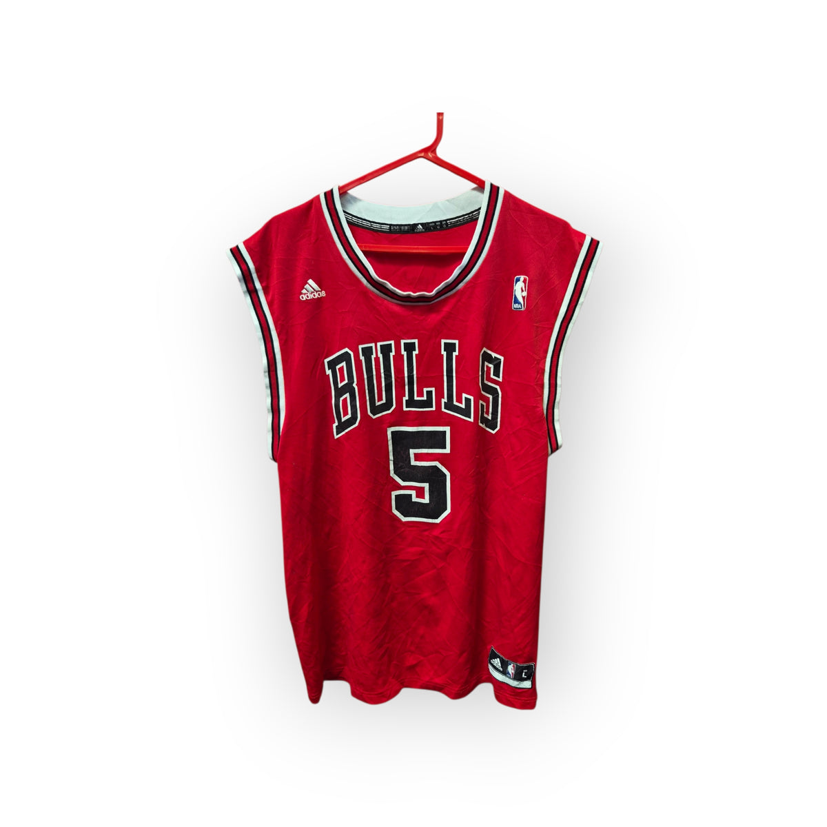 Adidas Chicago Bulls NBA Jersey. #5 Boozer, Red, Size Large