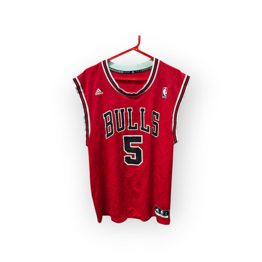 Adidas Chicago Bulls NBA Jersey. #5 Boozer, Red, Size Large