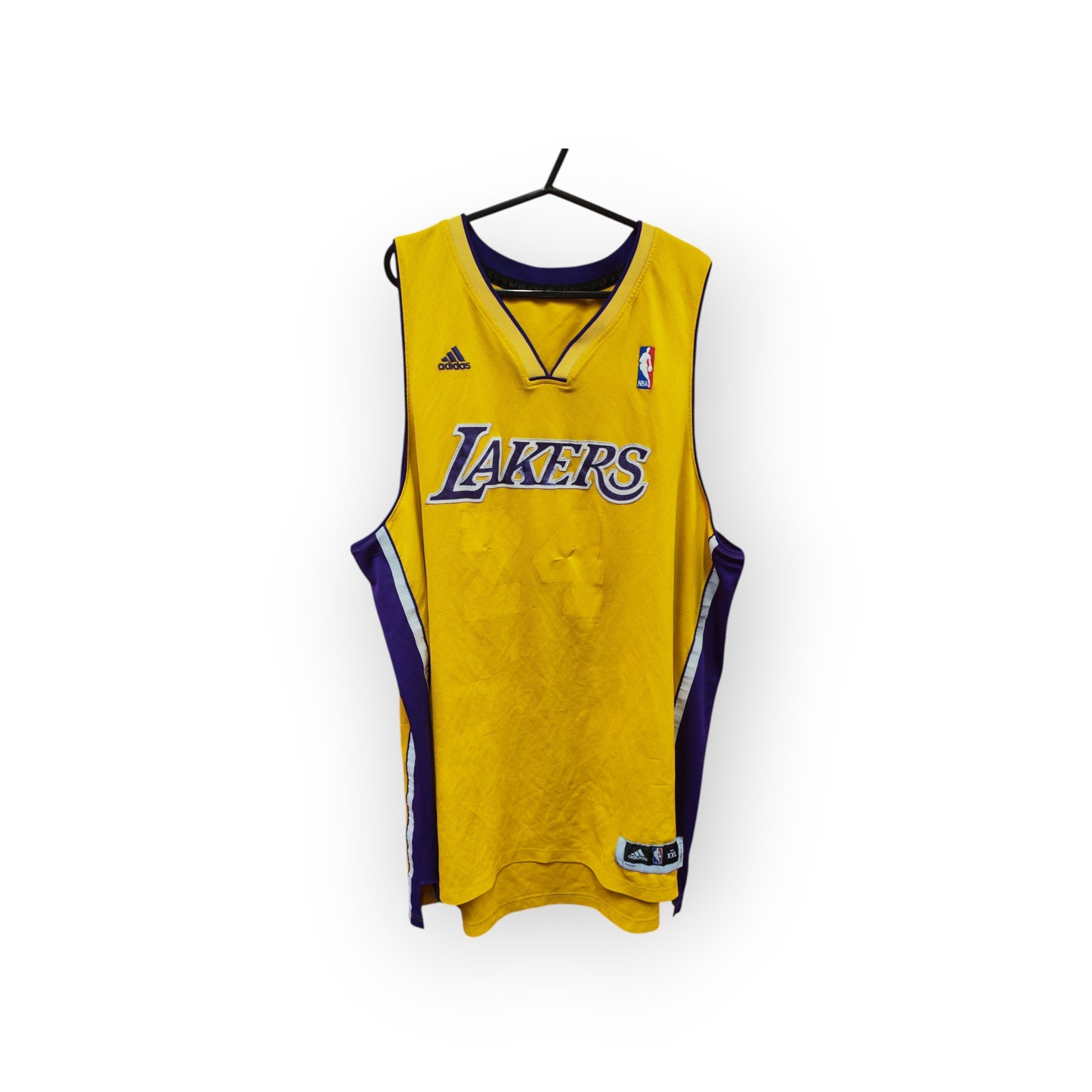 Adidas Los Angeles Lakers NBA Jersey, #24 Bryant, Yellow, Size XXL