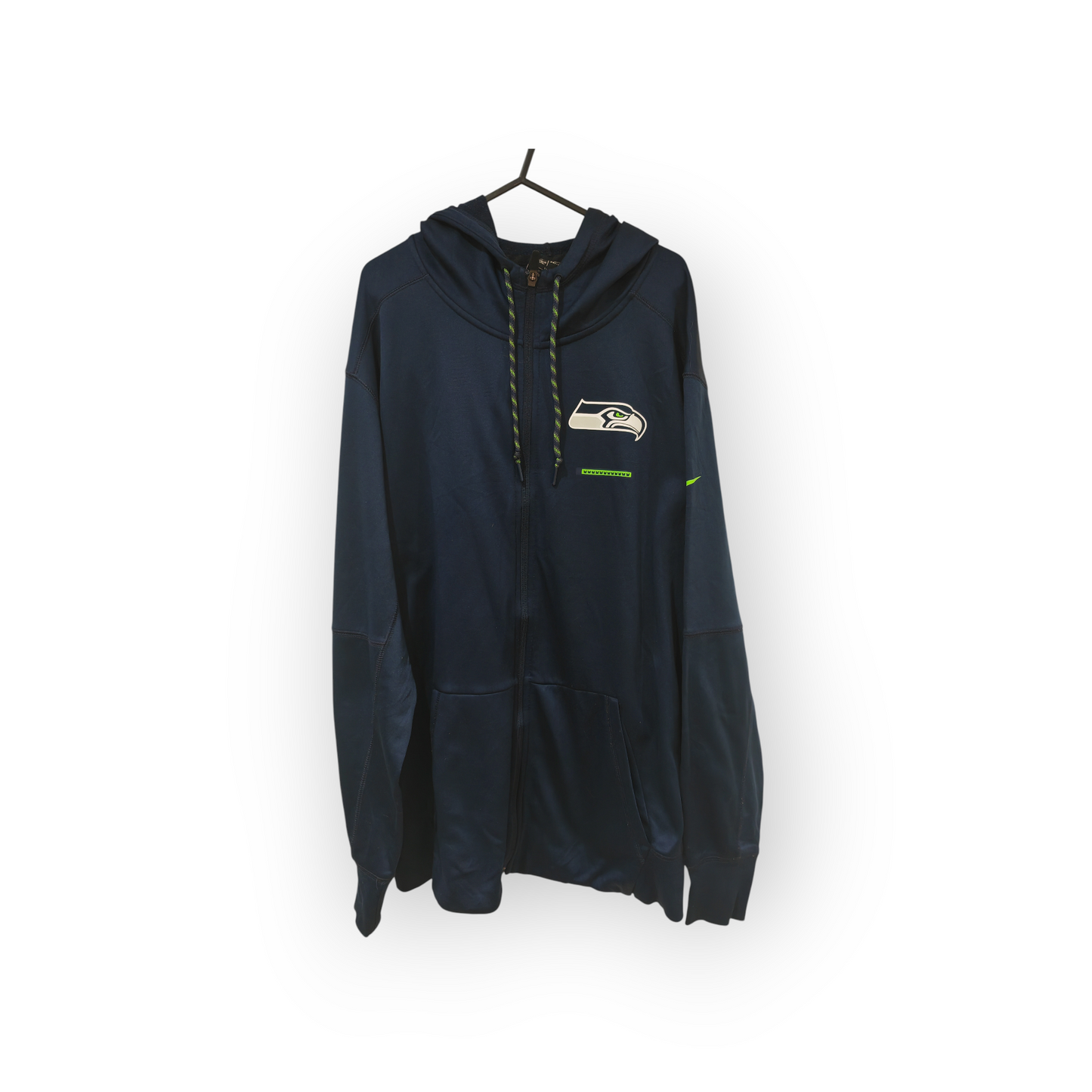 Nike Seattle Seahawks NFL Full Zip Hoodie, Navy Blue, Size XL