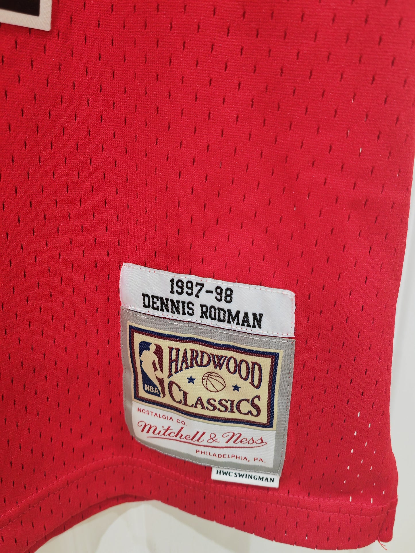 Mitchell & Ness Chicago Bulls 1997/98 NBA Jersey, #91 Rodman, Red, Size Medium