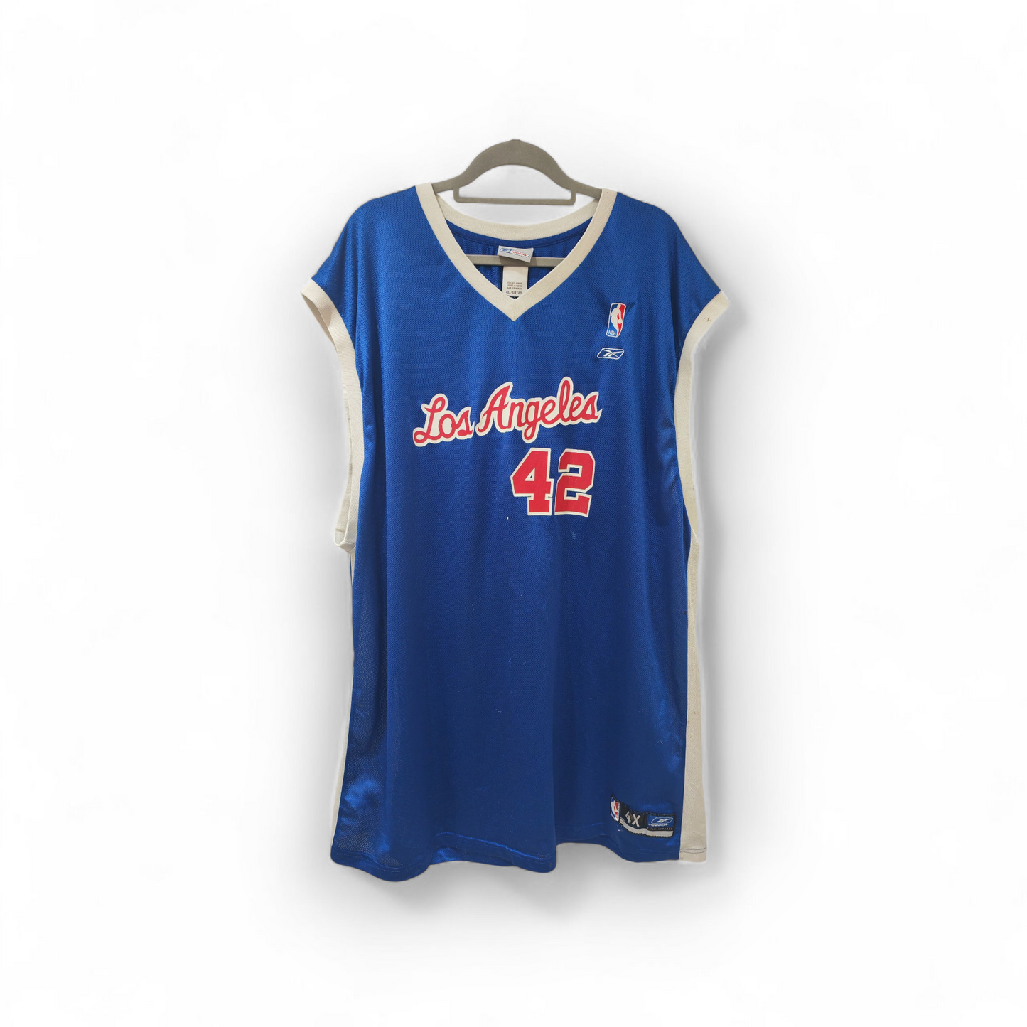 Reebok Los Angeles Clippers NBA Basketball Jersey, #42 Brand, Blue, Size 4XL