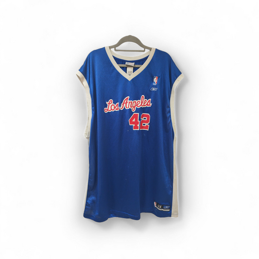 Reebok Los Angeles Clippers NBA Basketball Jersey, #42 Brand, Blue, Size 4XL