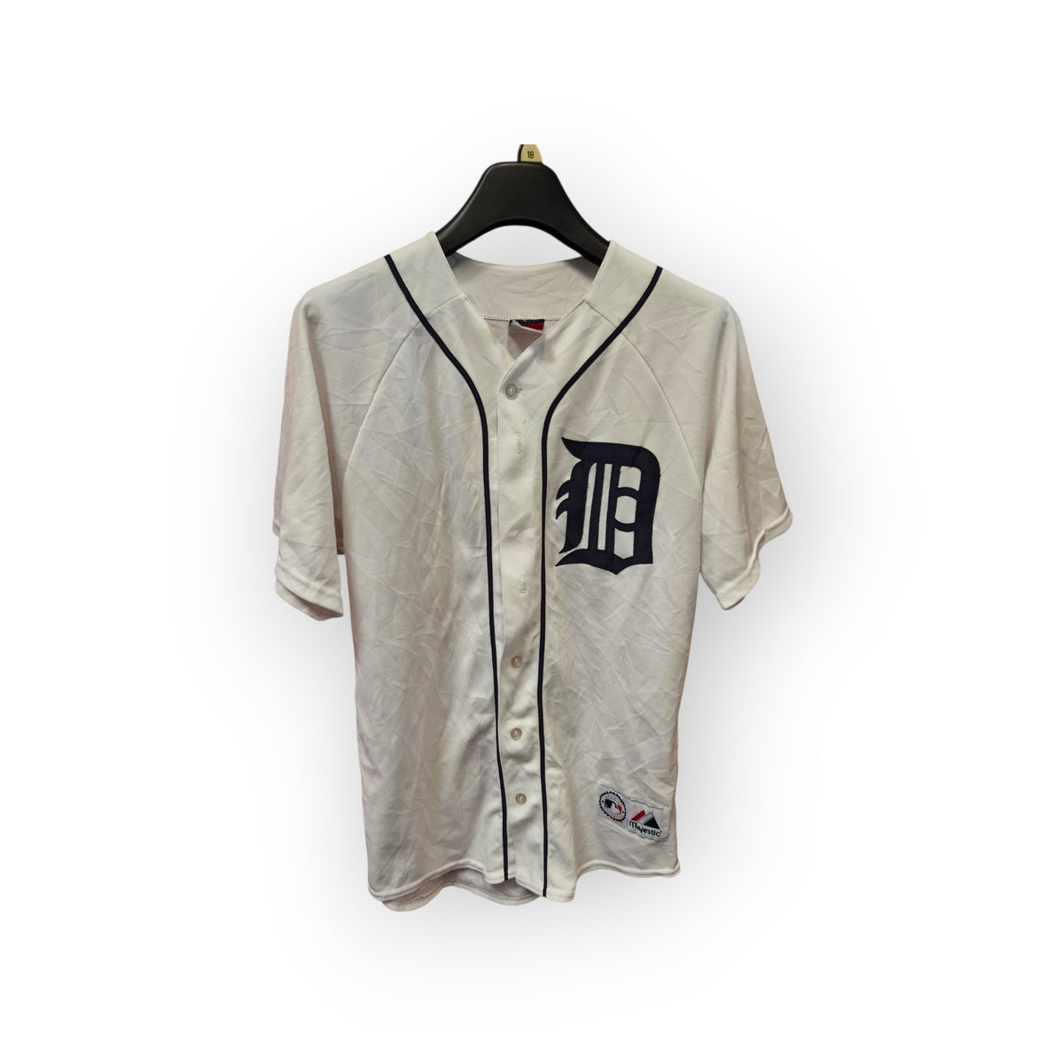Majestic Detroit Tigers MLB Jersey, White, Size Medium