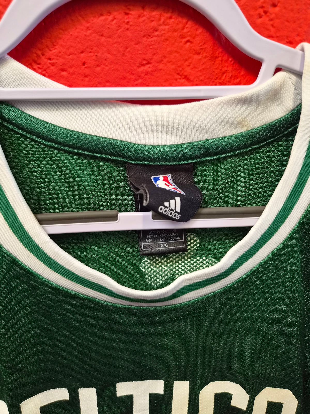 Adidas Boston Celtics NBA Jersey, #34 Pierce, Green, Size Large