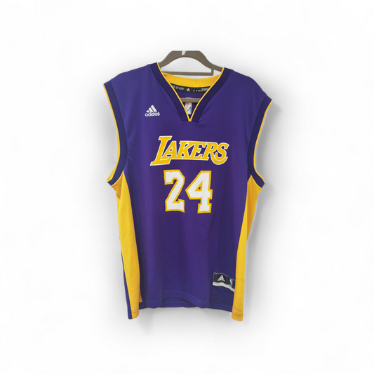 Adidas Los Angeles Lakers NBA Basketball Jersey, #24 Bryant, Purple, Size Medium