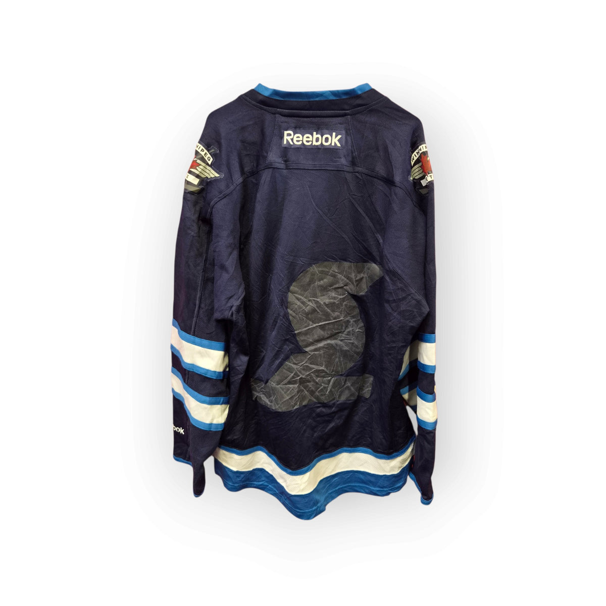 Reebok Winnipeg Jets NHL Ice Hockey Jersey, Navy, Size Small