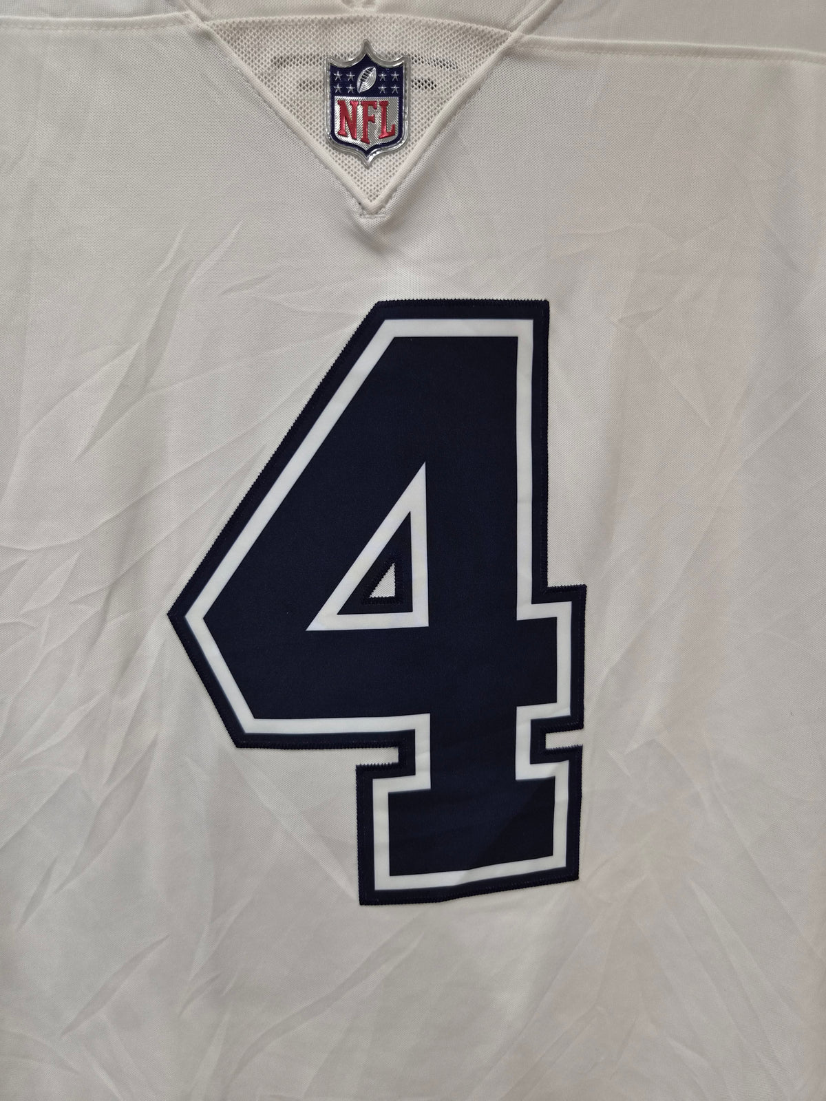 Nike Dallas Cowboys NFL Vapour Jersey, #4 Prescott, White, Size XL