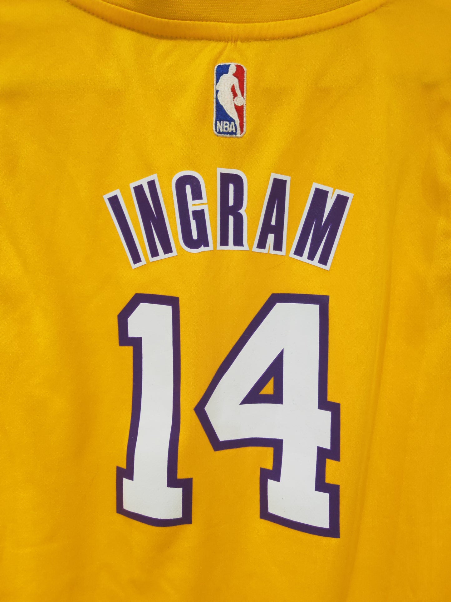Youth Adidas Los Angeles Lakers NBA Jersey, #14 Ingram, Yellow, Size YL