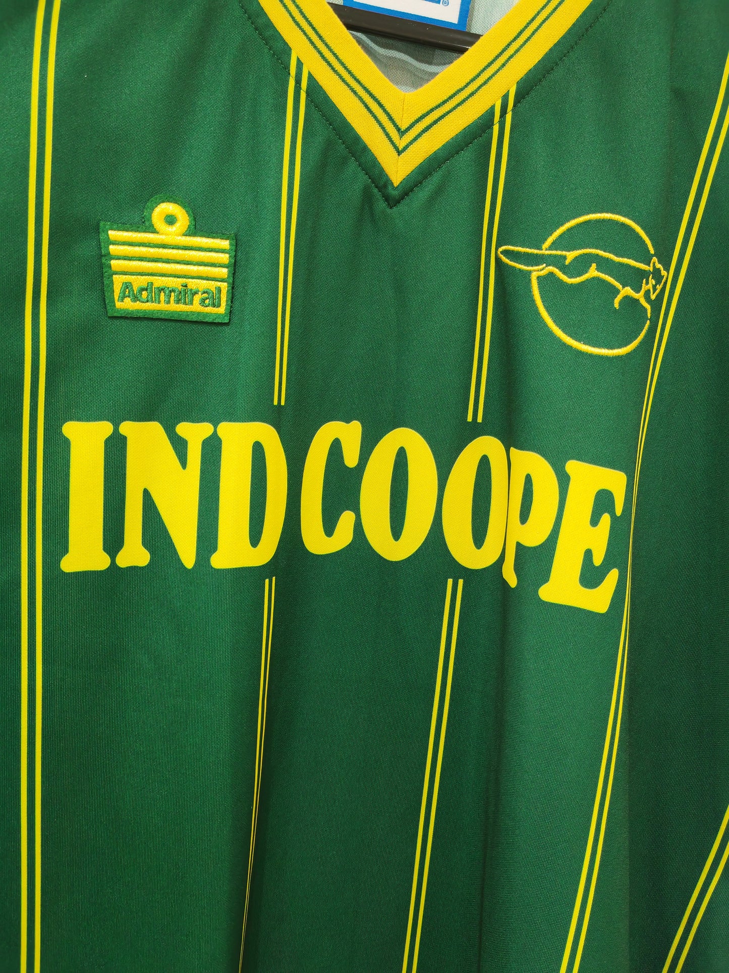 Admiral Leicester City Shirt Sleeve Official Remake Football Shirt, Green, Size Large