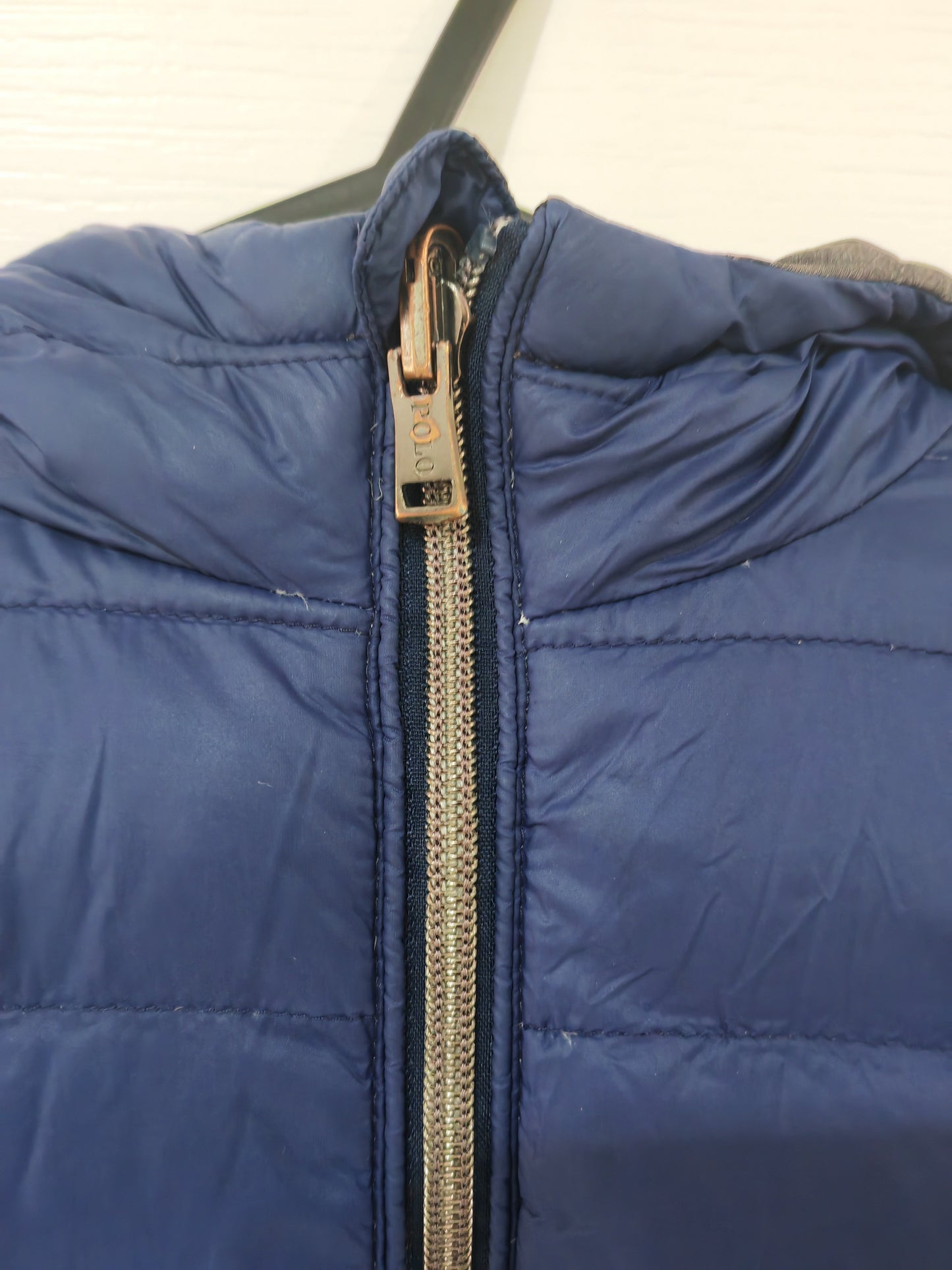 Youth Polo By Ralph Lauren Reversible Full Zip Hooded Coat, Navy Blue/Grey, Youth Small