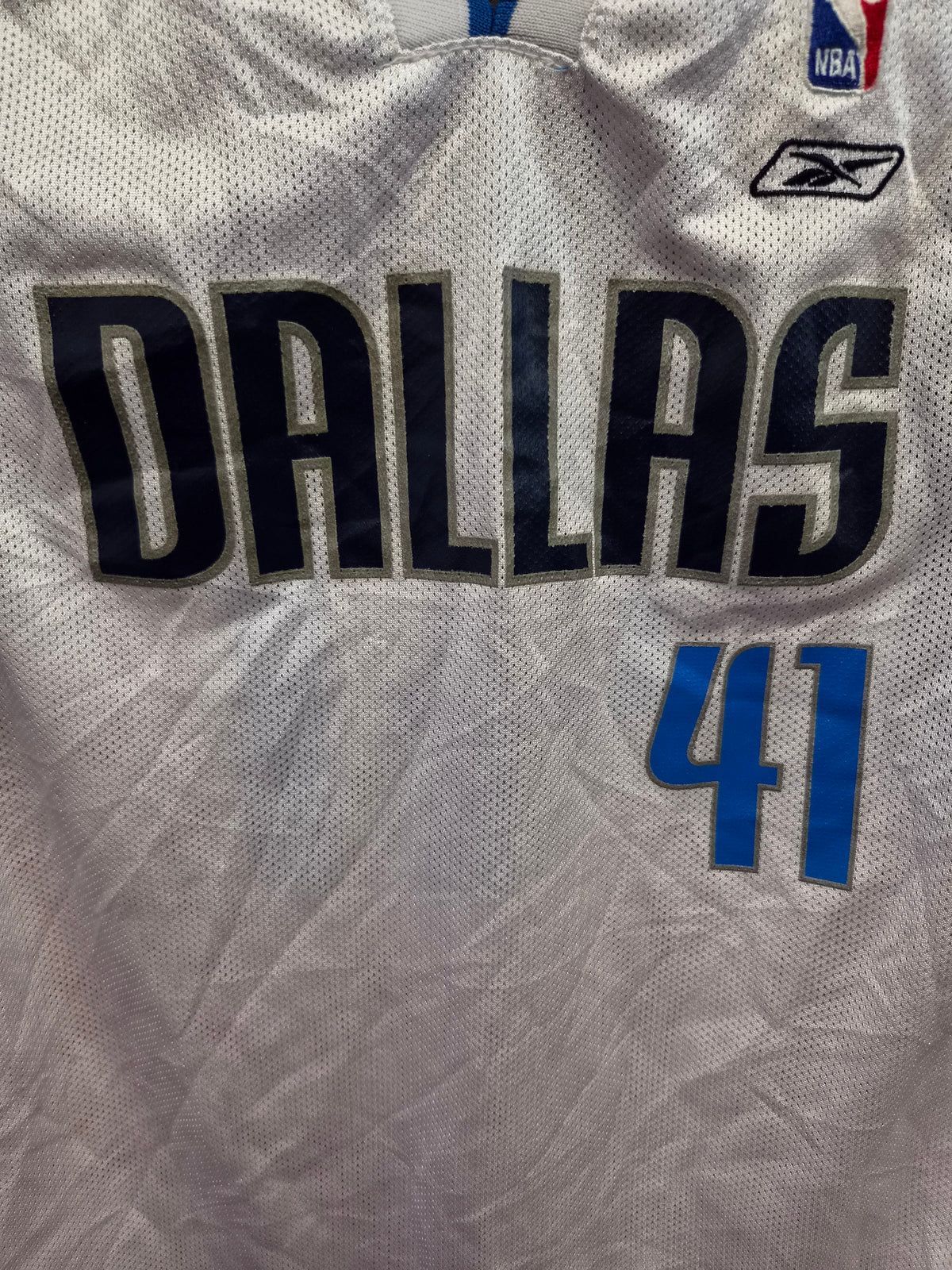 Youth Reebok Dallas Mavericks NBA Basketball Jersey, #41 Nowitzki, White, YL
