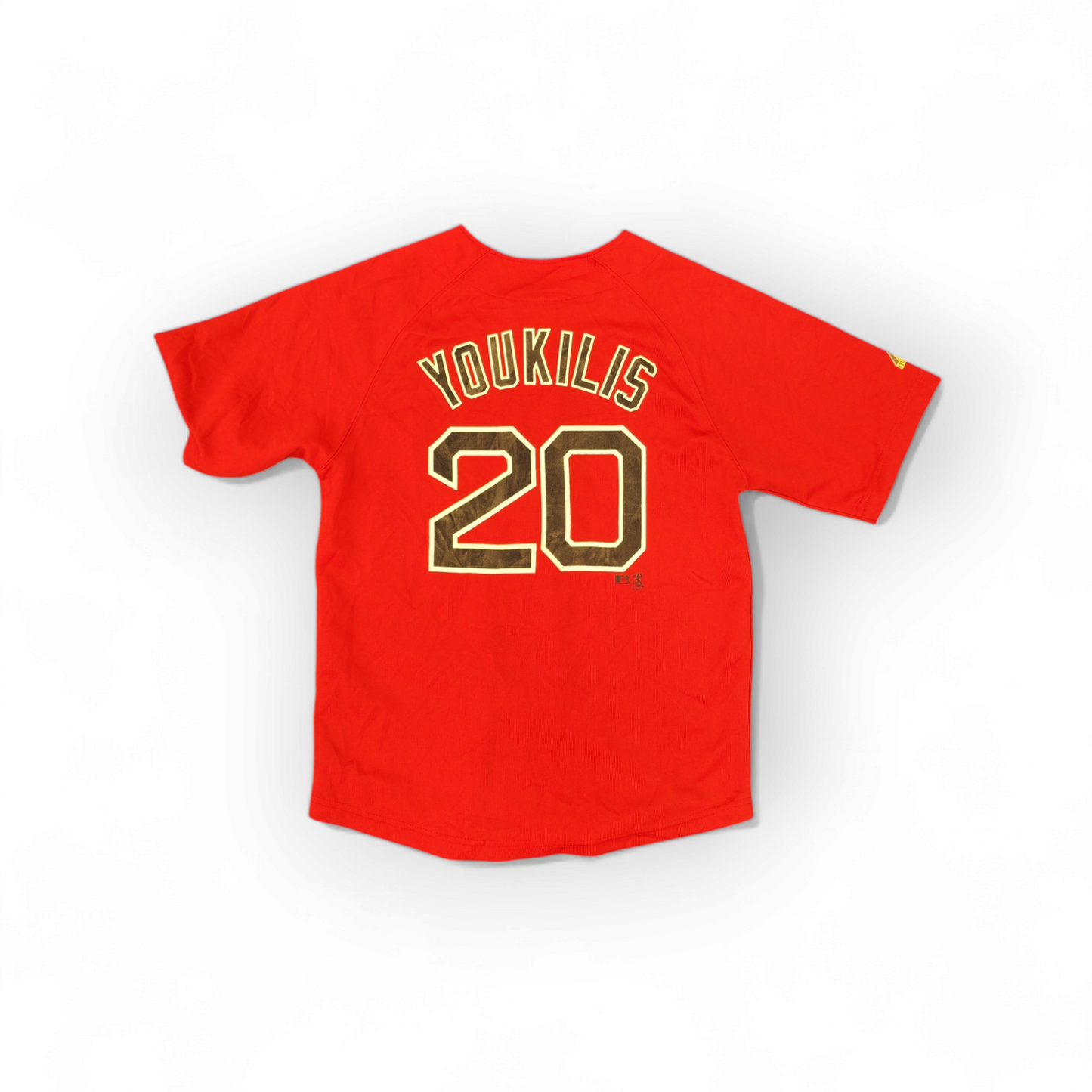Youth Majestic Boston Red Sox MLB Baseball Jersey, #20 Youkilis, Red, Size YM