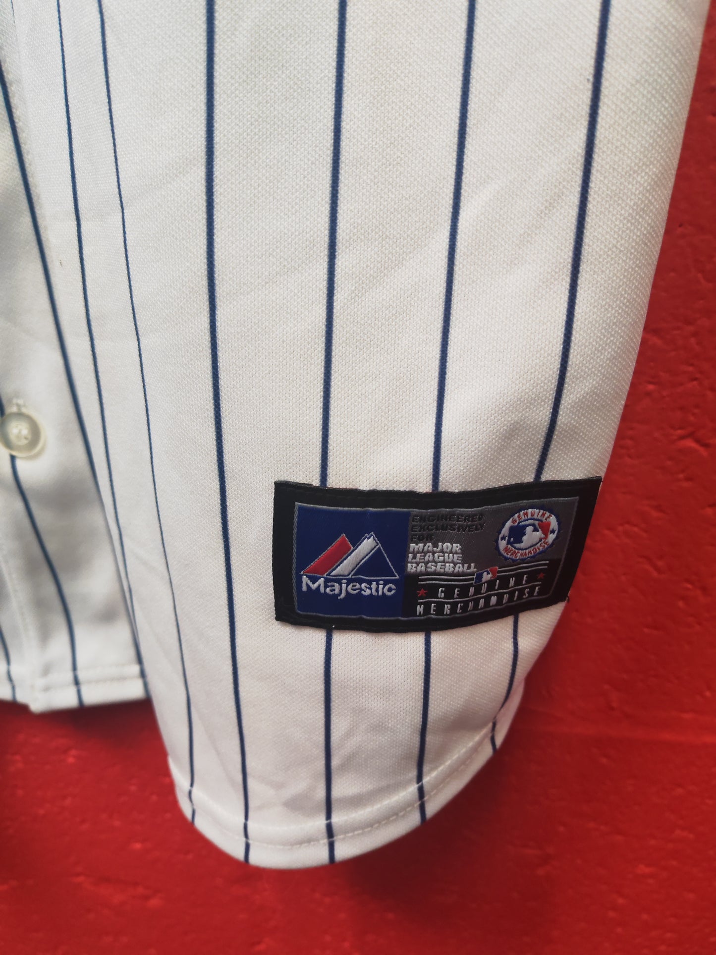 Youth Majestic New York Yankees MLB Jersey, #2 Jeter, White, Size YXL