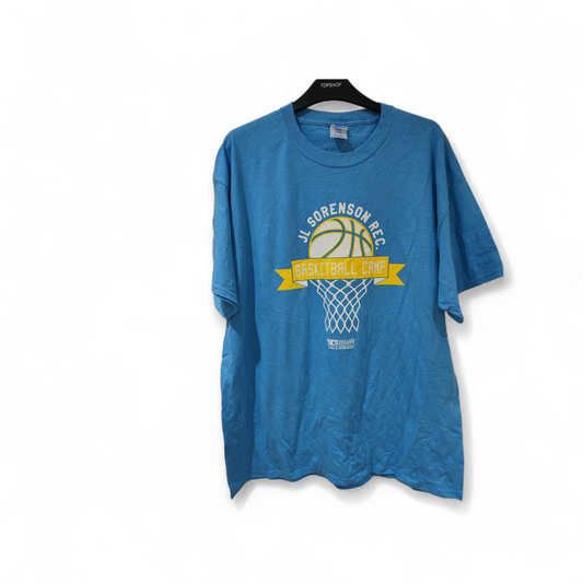 Port & Company JL Sorenson Rec Basketball Camp T Shirt, Blue, Size XL