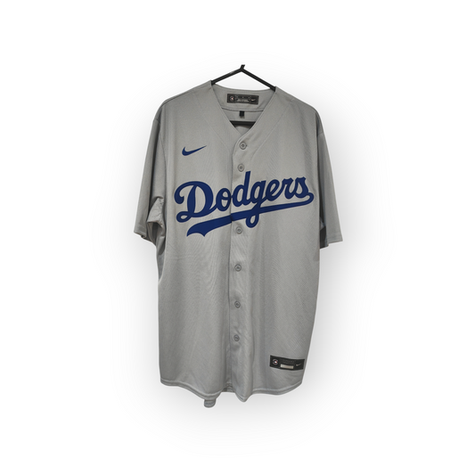 Nike Los Angeles Dodgers MLB Baseball Jersey, Grey, Size Medium