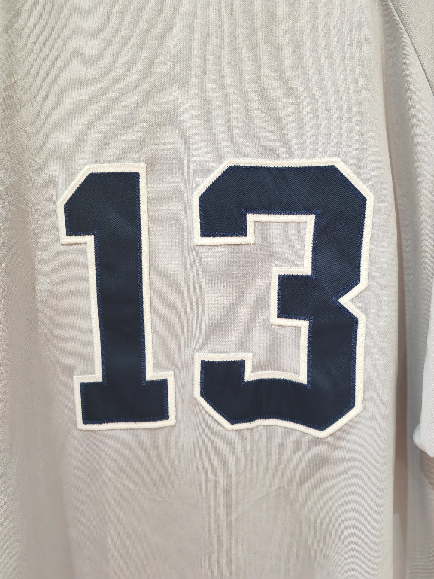 Majestic New York Yankees MLB Jersey, #13, Grey, Size XL/XXL
