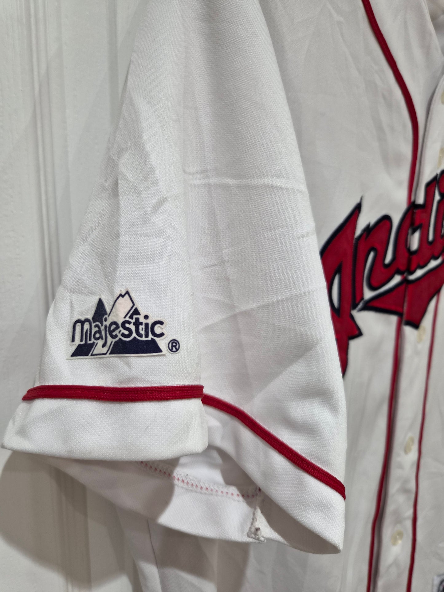 Majestic Cleveland Indians/Guardians MLB Jersey, #13 Vizquel, White, Size XL