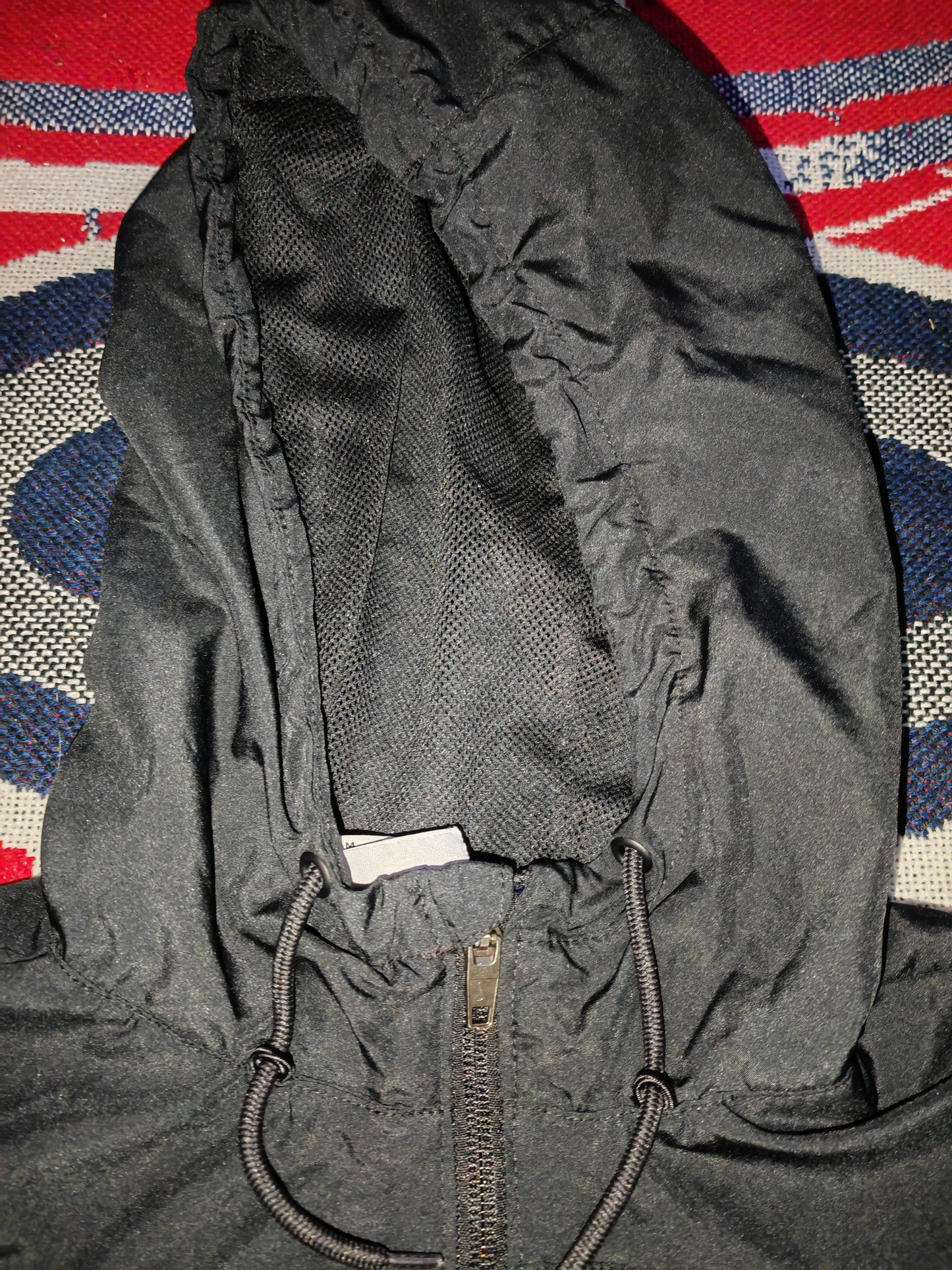 Nike Full Zip, Hooded Track Jacket, Black, Size Medium