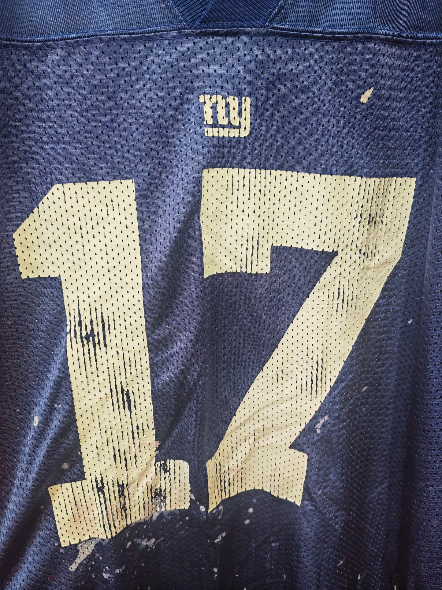 NFL New York Giants Jersey, #17 Burress, Blue, Size XL