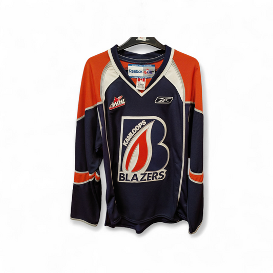 Reebok Kamloops Blazers WHL/CHL Ice Hockey Jersey, Navy, Size Small