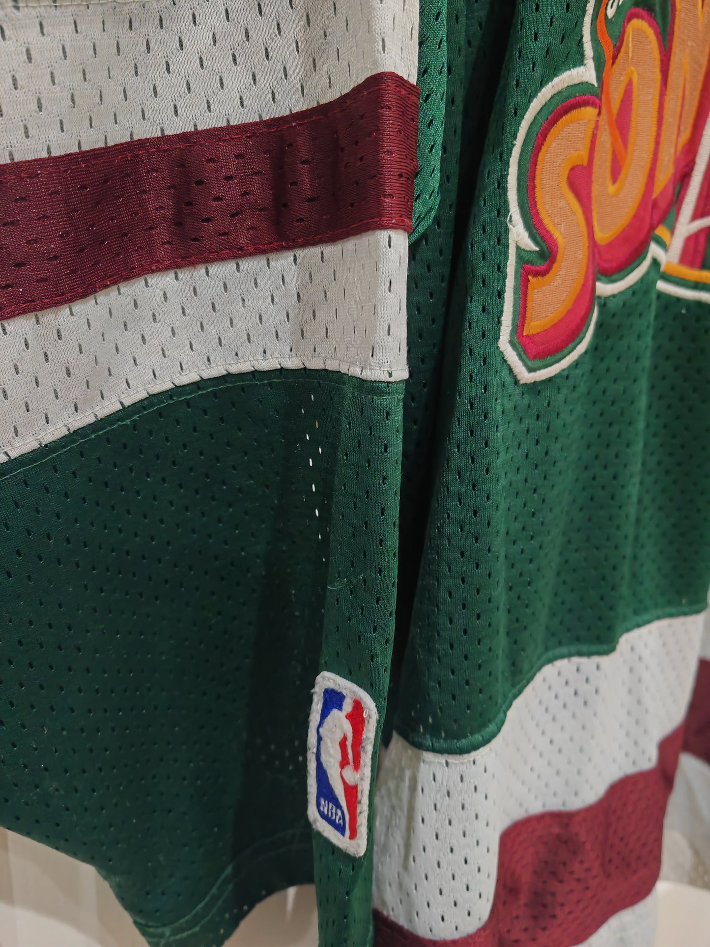 Starter Seattle Supersonics NBA Hockey Style Jersey, Green, Size Large