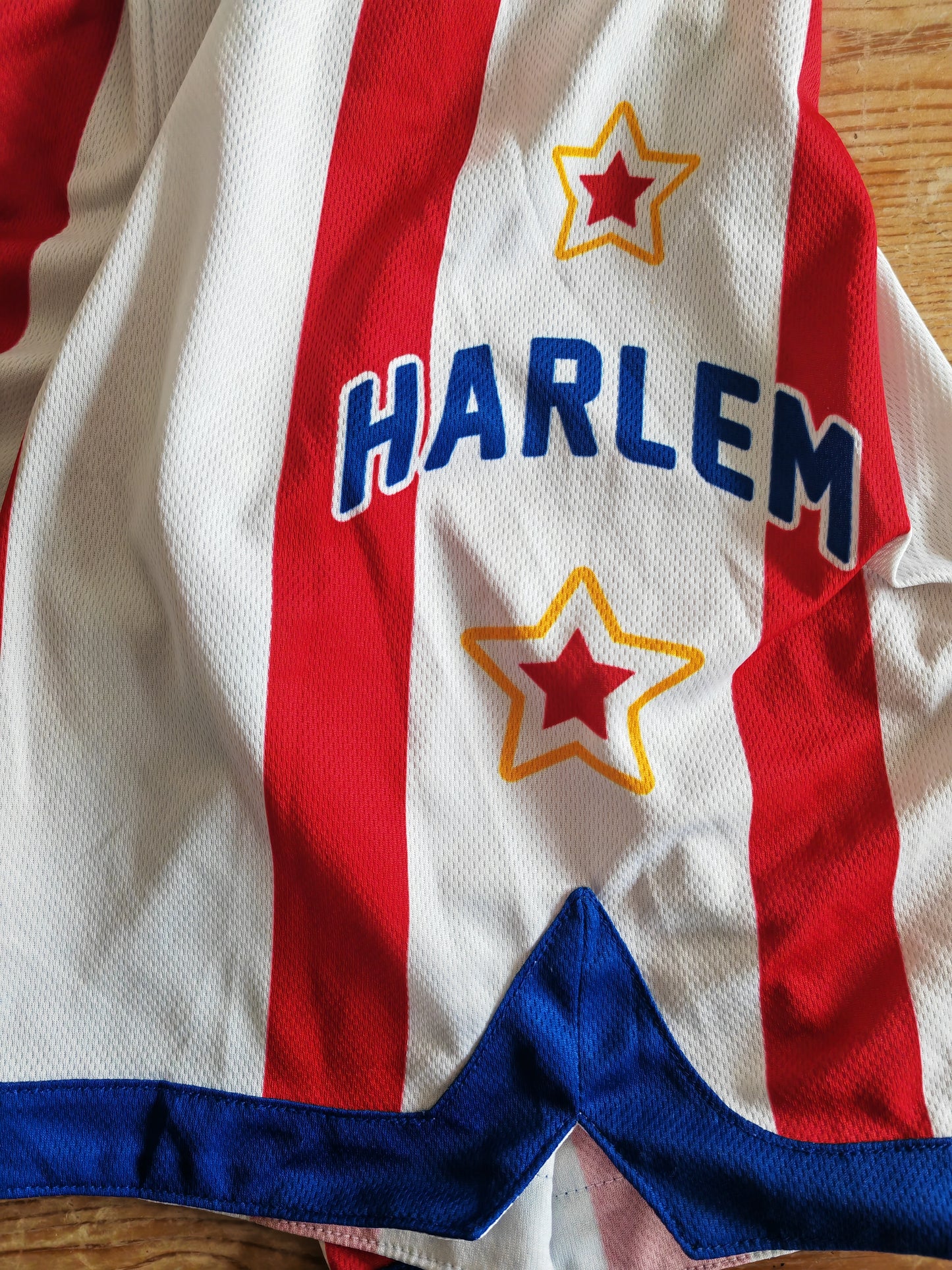 Champion Harlem Globetrotters Basketball Shorts, No Pockets, White/Red, Size Large